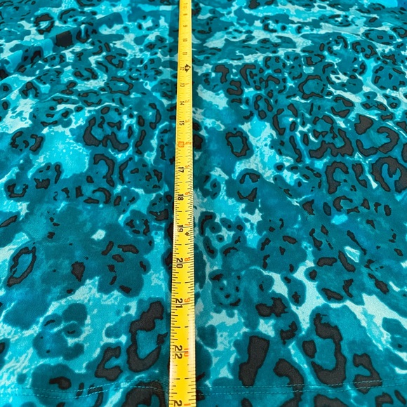 EUC Coldwater Creek dress size P4 Teal abstract design, v neck, sleeveless - Picture 6 of 6